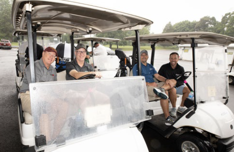 Golfers head to their first hole at the 31st Annual Educational Golf Classic to benefit the Prince Hall Endowed Scholarship.