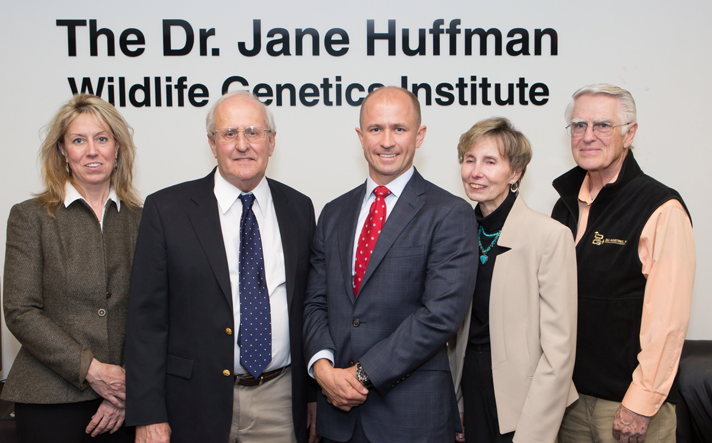 Members of Dr. Jane Huffman's family at the dedication ceremony.