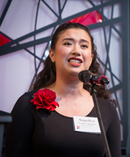 Angelica Ramirez, Class of 2019, performs at the 11th Annual Scholarship Dinner.